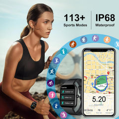 Revolutionary Smart Watch for Men & Women - 2026 Fitness Tracker with HD Touch Screen, Heart Rate Monitor, 113+ Sport Modes & IP68 Waterproof - Perfect for Android/iOS!