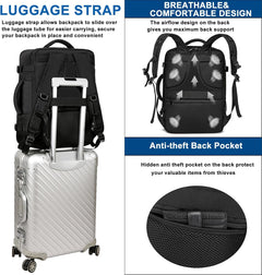 Cabin Bags 45×36×20 for New Easyjet Underseat Hand Luggage Bag Carry on Travel Backpack Flight Bag Cabin Size for Airplanes Hand Luggage Rucksack Fit 15.6 Inch Laptop,Black
