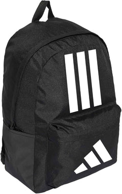 Adidas Unisex Classic Three Stripes Back to School Backpack, Black/White, One Size