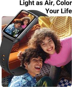 Health Fitness Tracker with 24/7 Heart Rate, Blood Oxygen, Blood Pressure, Sleep Tracker, Step Counter, 5ATM Waterproof Activity Trackers and Smart Watches for Women Men Kids (S & L Bands Included)