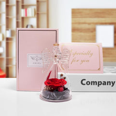 Eternal Rose Gift - Preserved Real Rose in Glass for Women, Perfect Birthday, Anniversary, and Valentine's Day Gift for Mum, Girlfriend, or Wife