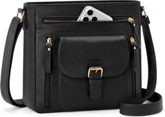 Cross Body Bag Women, PU Leather Crossbody Bags with Multi-Pocket | Women'S Cross-Body Bags, Ladies Cross Body Bag, Cross-Body Handbags & Shoulder Bags, for Travel Shopping Work Daily Use