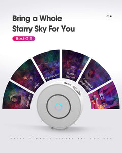LED Wifi Galaxy Projector, Smart Night Light Kids Adults 3D Star Projector Light with RGB Adjustment/Voice Control/Wifi/Timer Compatible Alexa Google Assistant for Room Decor