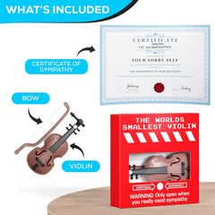 World's Smallest Violin - Hilarious Gift for Him | Perfect for Birthdays, Christmas, Secret Santa, and More!