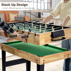 10-In-1 Multi Stackable Combo Game Table for Game Room Arcade Bar Party