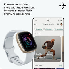 Google  Sense 2 Smartwatch - Advanced Health & Fitness Tracker with Built-In GPS, 6-Day Battery Life, Compatible with iOS & Android