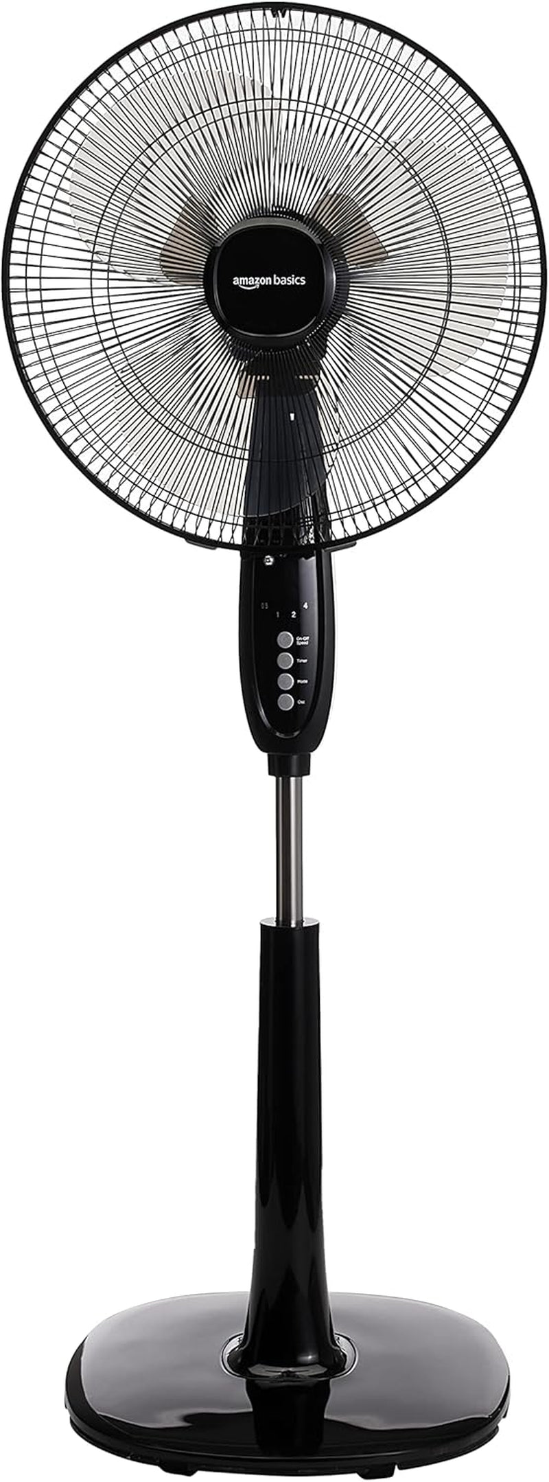 Height & Tilt Angle Adjustable Oscillating Digital Dual 3-Blade 3-Speed Standing Pedestal Fan with Remote Control, Black