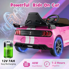 12V Kids Ride on Car Electric Licensed Ford Mustang Shelby GT500 for Kids Aged 3-8