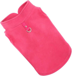 - Fleece Vest Sweater with Leash Ring - Soft Lightweight Breathable for Puppies Small Medium Dogs, Kitten, Cats, Chihuahua - Warm for Fall/Autumn/Winter (Pink, L (10-16Lbs))