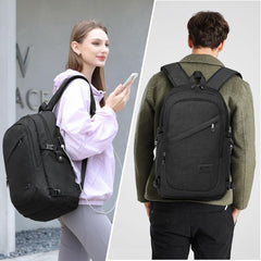 Laptop Backpack, 15.6 Inch Laptop Bag with USB Charging Port, Water Resistant Rucksack for Men Women Work Business College School Travel