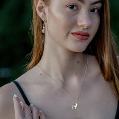 10Pcs Christmas Reindeer Charms Gold Christmas DIY Necklace Bracelet Accessories for Xmas