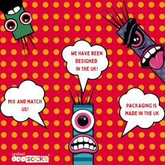 Stress Heads Gift Box: 6 Fun Monster-Themed Odd Socks for Men - Perfect for Birthdays, Father's Day & Christmas!