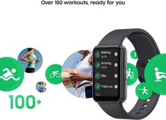 Galaxy Fit3 Smart Watch - Advanced Fitness Tracker & Health Monitor with 3-Year Extended Warranty (UK Version) - Sleek Black Design