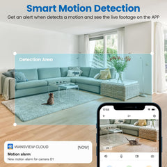 2K Pet Camera, Indoor Camera, Dog Camera, 360° Home Security Cameras with APP Control, Motion Tracking, 2-Way Talk, Night Vision, TF Card/Cloud Storage, D1