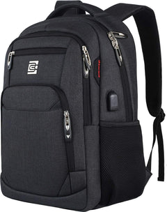 Laptop Backpack with USB Charging&Headphone Port,Anti-Theft Business Laptop Backpack with Breathable Padded Shoulder Strap, Water Resistant Computer Rucksack