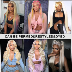 20 Inch 13X6 Lace Front Wigs Human Hair 200 Density 613 Blonde Straight Wigs Pre Plucked Brazilian 13X6 HD Frontal Lace Straight Glueless Wigs Human Hair for Women