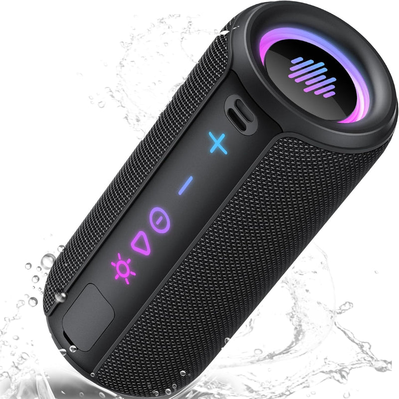 Portable Bluetooth Speaker - HD Stereo Sound, 30H Battery Life, TWS Pairing, LED Light - Perfect for Outdoor, Parties, Sports, and Travel!