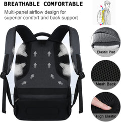 Laptop Backpack with USB Charging&Headphone Port,Anti-Theft Business Laptop Backpack with Breathable Padded Shoulder Strap, Water Resistant Computer Rucksack
