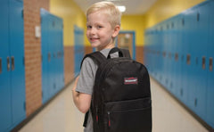 Classic Vintage Backpack for Adults and Kids with Adjustable Padded Shoulder Straps | School Bookbags for Girls, Boys (Black)