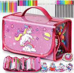 Enchanting Unicorn Pencil Case Set - Perfect Christmas Gifts for Girls Ages 4-7, Fun Art & Craft Supplies, Ideal Birthday Presents!