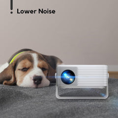 O1 Mini Projector for Bedroom 1080P Supported Auto Keystone 15000LM | 2026 Upgraded Portable Projector for Outdoor, 360° Rotating, 50% Zoom, Compatible with Ios/Android/Tv Stick/Hdmi/Usb/Switch