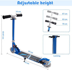 Kids Aluminum Folding Stunt Scooter with LED Wheels