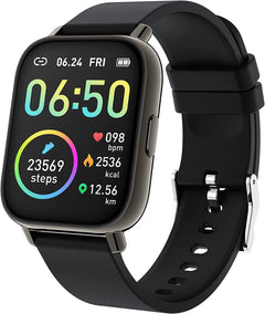 All-in-One Smart Watch & Fitness Tracker - 1.69" Touch Screen, Heart Rate & Sleep Monitor, IP68 Waterproof, Perfect for Men & Women, Compatible with iOS & Android