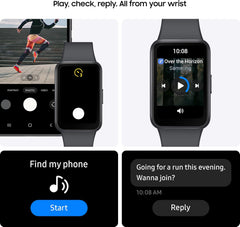Galaxy Fit3 Smart Watch - Advanced Fitness Tracker & Health Monitor with 3-Year Extended Warranty (UK Version) - Sleek Black Design