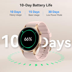 Stylish Smart Watch for Women - Make Calls, Monitor Fitness & Health, 1.32'' AMOLED Display, 110+ Sport Modes, Waterproof, Compatible with iPhone/Samsung/Android