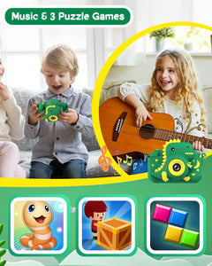 Kids Camera 2.0” Screen Dual Lens Cameras, 20MP & 1080P Video Camcorder, Kids Digital Camera with 32GB Card, Childrens Camera Boys Gifts for Girls Toys Age 3-12