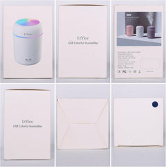 Humidifier Portable Mini Humidifiers for Bedroom, Personal Desktop Air Humidifier with Colorful Cycling Light, 2 Mist Modes and Auto Shut-Off, Super Quite for Office Home Car(Navy Black)