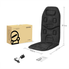 Ultimate  Back Massager with Heat – 10 Vibration Motors for Pain Relief, Perfect Massage Chair Pad for Home & Office, Ideal Father's Day Gift!