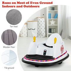 Kids Ride-On Bumper Car with Colorful Flashing Lights and Music