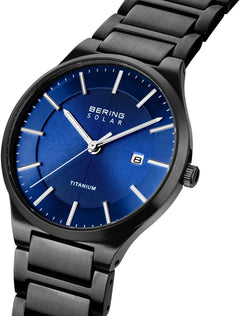 Herren Solar Uhr | Armbanduhr 39 Mm Titangehäuse Und Zifferblatt | Titanband Mit Titanelementen | 10 ATM | 15239