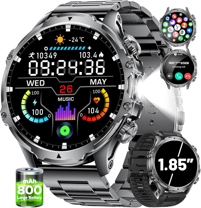 Smart Watch for Men Answer/Make Calls 800Mah Big Battery 1.85