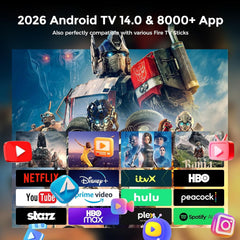 Turn 1 Projector 2026 | Supports 1080P with Android 14.0 | 200 ANSI Lumen Smart Projector, Native 720P Portable Mini Projector for Bedroom | Screen Mirroring for Ios/Android | Gaming & HDMI Compatible