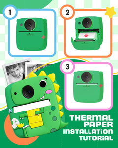 Kids Camera Instant Print, 1080P Kids Digital Camera, Girls Boys Toys Age 3-9, Christmas Birthday Gifts Toys for 3 4 5 6 7 8 9 Year Old Boys Girls (Green)
